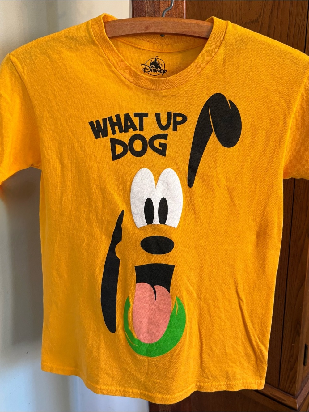 Disney Yellow Pluto 'What Up Dog' Graphic Tee